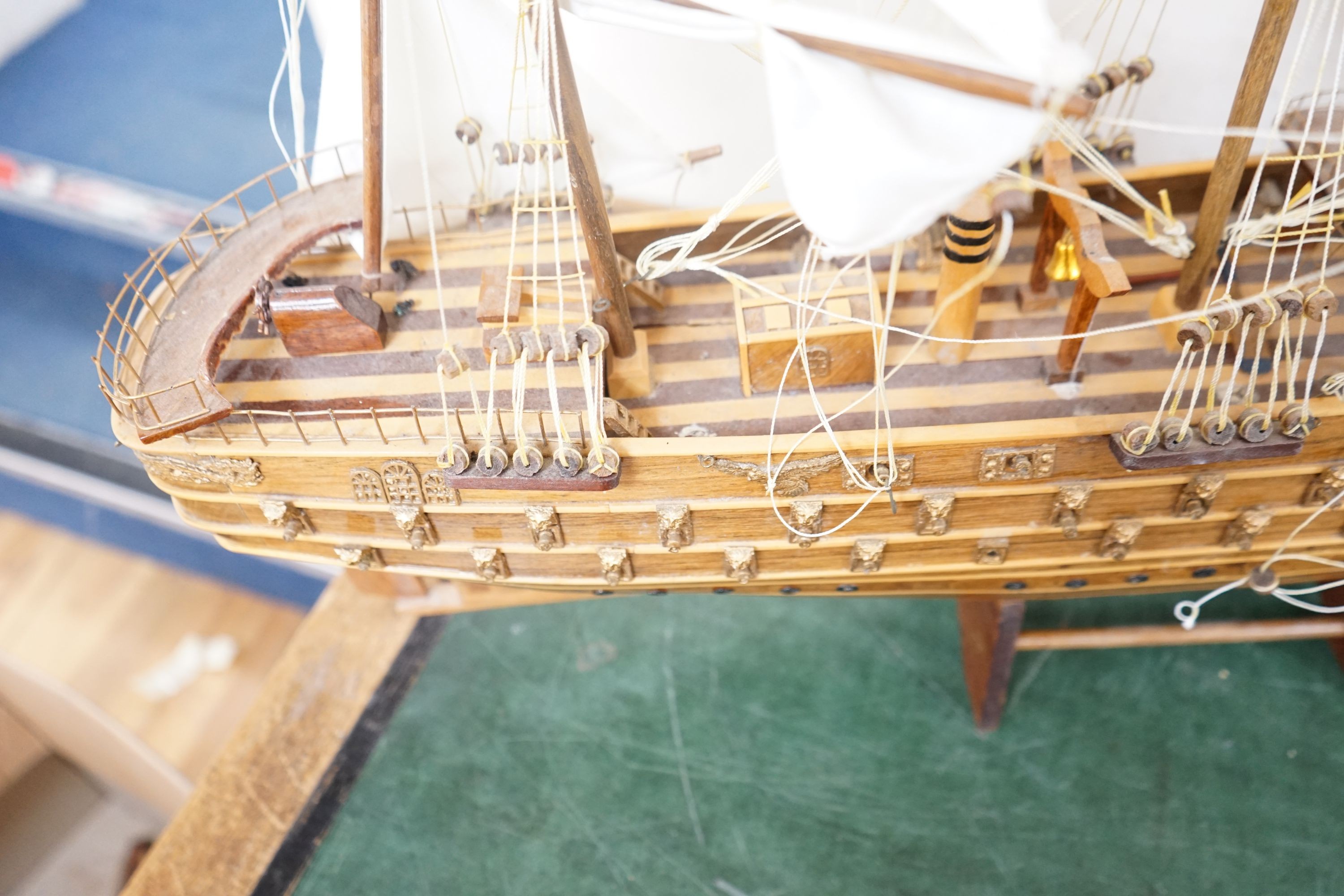 A large model of a ship titled ‘Napoleon’, 99cm